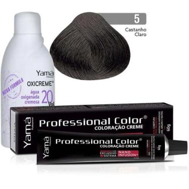 Imagem de Coloração Professional Color 5.0 Castanho Claro + Ox 20vol. - Yamá