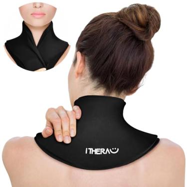 Imagem de I-THERA-U Envoltório De Gelo Para Pescoço Itherau, Compressa Quente Ou Fria Para Alívio Da Dor Cervical, Bolsas De Gelo Em Gel Macio Para Lesões Reutilizáveis, Lesões Esportivas, Inchaço, Pressão De E
