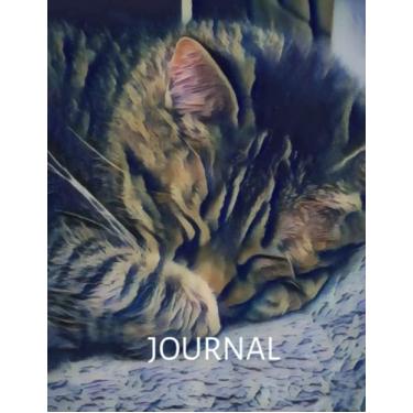 Imagem de Color Me Cat 8 1/2 by 11 Inch Paperback Notebook/Journal, 120 Pages, Lined: Gray Tabby