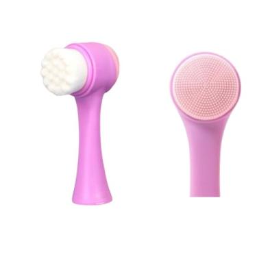 Imagem de Genérico Escova Facial 2 em 1 com Esponja de Massagem para Skin Care Cuidado Facial Completo (Lilás)