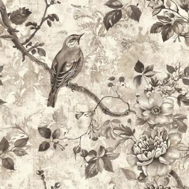 Imagem de VistaPalette Peônia amarela vintage flores flores folha descascar e colar papel de parede decoração de parede autoadesivo papel de parede cola fácil de retirar contato para apartamento locatário