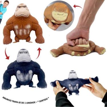 Imagem de Boneco Gorila Estica Divertido 19 Cm Antistress Esmaga - DM Toys