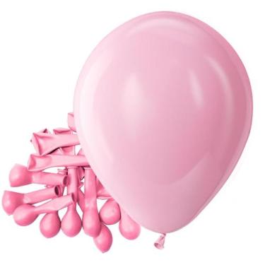 Imagem de Balões de Festa Bezente - Látex Rosa Pastel (5 Polegadas) - Pacote com