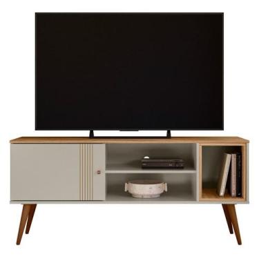 Imagem de Rack Bancada Milão 136cm para TV até 55 - Peternella Móveis, Off White