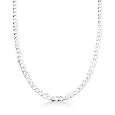 Imagem de Colar Corrente Flat Elo Grumet  4,8mm em Prata Italiana 925 - Atraktiv