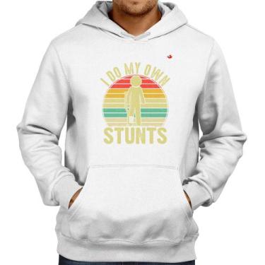 Imagem de Moletom I do my own stunts - Foca na Moda, Branco, M