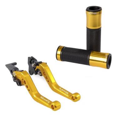Imagem de Kit Manopla Manete Esportivo Honda Cg 125 Fan Cargo Titan - Stark Race