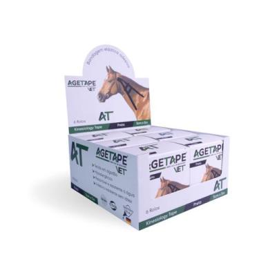 Imagem de Kit 6 Rolos Agetape Vet - 5cm X 5m - Preto, Preto