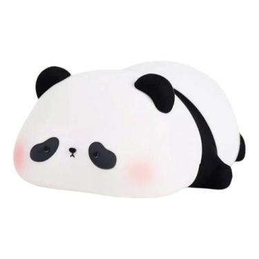 Imagem de Luminária Abajur Panda Silicone Infantil Touch Luz de Toque - Kehome