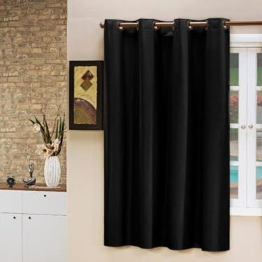 Imagem de Cortina Blecaute PVC Folha Única 1,40M x 80CM para Parede Janela Banheiro Sala Cozinha (PRETO)