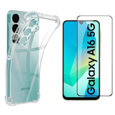 Imagem de Kit Capa Capinha Para Samsung Galaxy A16 5G 4G Case Air Anti Impacto Transparente + Pel�cula De Vidro Temperado 3D
