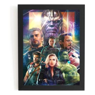 Imagem de Poster Com Moldura Quadro Arte Vingadores Guerra Infinita - Fanarte