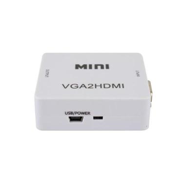 Imagem de Conversor Evus Vga Para Hdmi Porta Entrada P2 3.5Mm C-083 - Gna