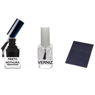 Imagem de Tinta Retoque Tira Risco Carro Chevrolet - Preto Nothura - Jhow Adesiv