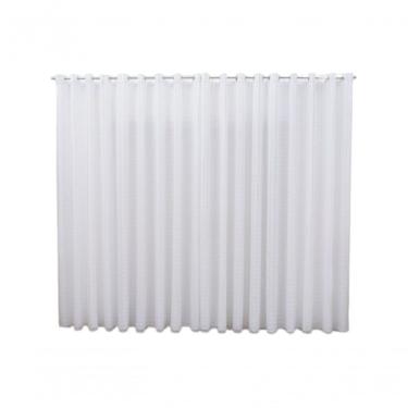 Imagem de Cortina 4,00x2,30 Sala Quarto Cozinha Voil Forro Blackout Cor:xadrez Branco