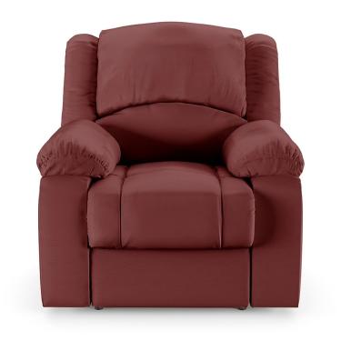 Imagem de Poltrona Do Papai Reclinável Sala De Cinema Barcelona Elétrica Touch Usb Pu Vermelho