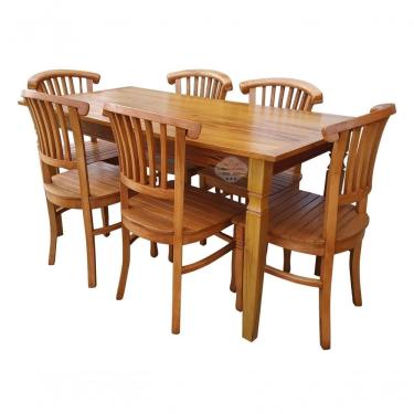 Imagem de Mesa Em Madeira De Demolição Com 4 Banquinhos De Ladrilho Hidráulico