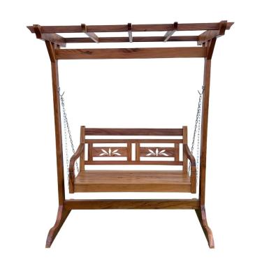 Imagem de Banco Balanço Com Pergolado Madeira Peroba Rosa Sudeste Rústico