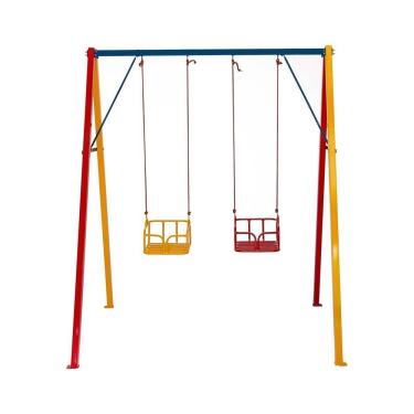 Imagem de Balanço Viva Feliz Fácil Esporte Com 2 Balanços - Tam. (120x192x160)cm - Ref 742 Tamanho Unico Cor Amarelo