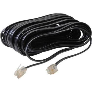 Imagem de Cabo Extensor Para Telefone Rj11 4 Vias 10m Preto Storm -