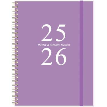 Imagem de Heveboik Agenda 2025 - Planner Anual e Mensal, Espiral, 21,6 cm x 28 cm, Roxo