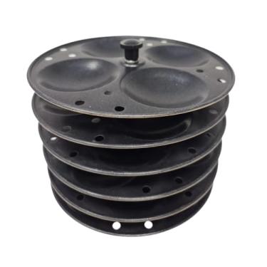 Imagem de Tabakh Suportes antiaderentes para 6 placas com suporte ocioso, 24 ídols, preto, grande