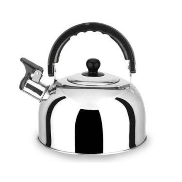 Imagem de Chaleira Em Aço Inox Com Apito E Alça Térmica 2 Litros - Ecos