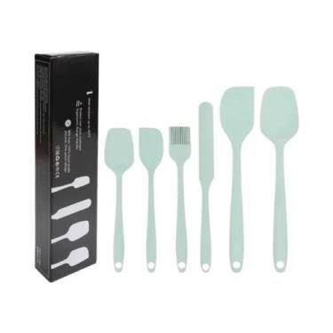 Imagem de Conjunto De Espátulas De Silicone De Grau Alimentício Antiaderente 6 P