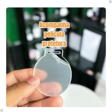 Imagem de kit - 100 MEDALHAS REDONDAS 5CM ACRÍLICO CRISTAL- 3mm - NoBrand