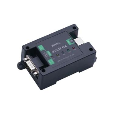 Imagem de RS232 para módulo serial USB interface USB para transferência bidirecional DB9 com isolamento de energia DC e chip de isolamento digital ABS caixa de montagem em trilho DIN taxa de transmissão de até