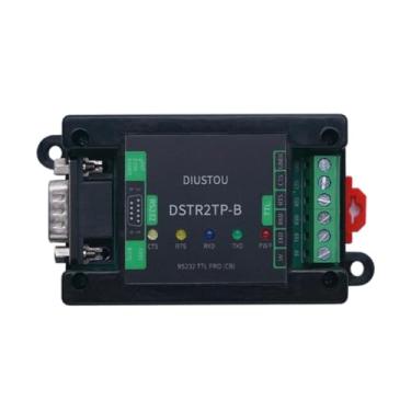 Imagem de diustou Industrial SP3232 Isolado RS232 para TTL Módulo Conversor Serial com Gabinete ABS Montagem em Trilho DIN com Proteção OPTO 3,3V/5V DB9 Macho