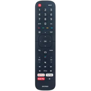 Imagem de Beyution Controle remoto de substituição de voz ERF2F60G compatível com Smart TV Hisense 55Q9809 65Q9809 65H6510G 85H6510G 32H5540F 40H5590F 43H6590F 55H9030F 65H8090F 50H660F 510G, 5 0H6570F