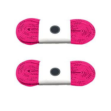 Imagem de Silfrae Cadarços encerados de hóquei para skate, vendidos em dois pares, resistentes, perfeitos para hóquei, Roller Derby, patins e botas, vários tamanhos e várias cores disponíveis. (Rosa, 182 cm)