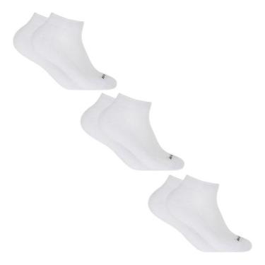 Imagem de Kit 3 Pares de Meias Hoahi Cano Médio Feminina, Branco, 33-38