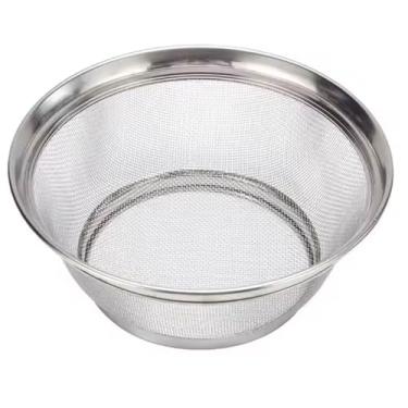 Imagem de Escorredor de Inox Multiuso Ideal para Arroz, Macarrão, Legumes, Verduras e Frutas