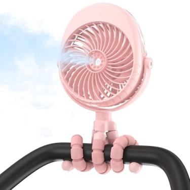 Imagem de COMLIFE Ventilador De Carrinho Bebê Com Nebulização, Circulador Ar Mesa Pessoal Alimentado Por Bateria 2500 Mah Tripé Flexível, Ultra Silencioso, 3 Velocidades, 270 ° Ml-F002 0