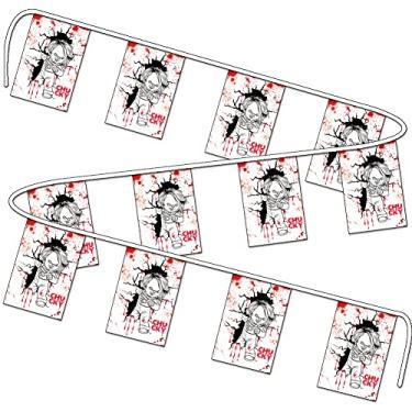 Imagem de Banner e bandeiras clássicas Chucky Halloween Horror Scream - Decorações suspensas internas/externas