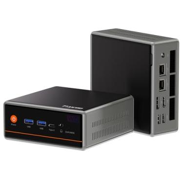 Imagem de Trycoo Mini PC, ARyzen 5 5600H (6C/12T, até 4,2 Ghz), SSD NVMe DDR4/512GB 16GB, Type-C/DP/HD, tela tripla 4K/60Hz, mini computador desktop, Dual LAN/WiFi6/BT5.2/USB3.2 Mini computadores