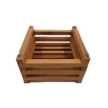 Imagem de 6 Cachepots De Madeira 16cm X 16cm - orquivitro
