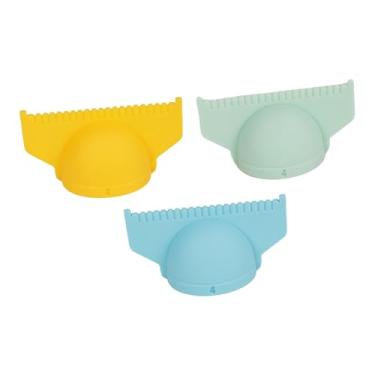 Imagem de Fancyes 3 peças de modelos de costura, régua de silicone, kit de costura faça você mesmo, guia de polegar para à mão, ferramenta versátil de precisão para de, 4 Mm