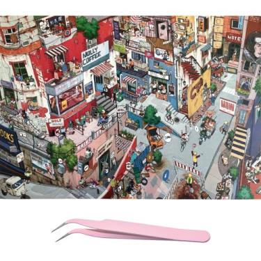 Imagem de ARCPRM DIY 3D Sticker Scenes, 220 * 307mm Sticker Therapy for Adult Stress Relief and Fun, Create Your Own Miniature World with Cute Cartoon Stickers, Includes Light and Shadow Card, and Tweezers