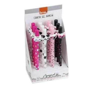 Imagem de Caneta Esferografica Apagavel Paws Cats Caixa Com 12 - Brw