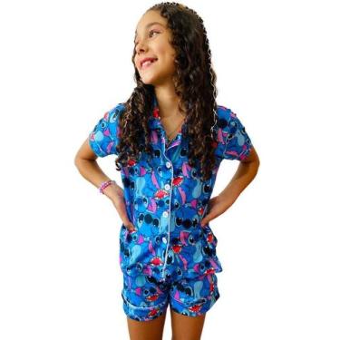 Imagem de Pijama Americano Infantil Roupa De Dormir De Criança - Isysser, Azul, 