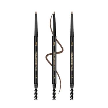 Imagem de O'CHEAL Lápis de sobrancelha marrom claro para mulheres, lápis de sobrancelha premium com pincel Spoolie, de longa duração para sobrancelhas perfeitas, precisão, define, caneta de sobrancelha