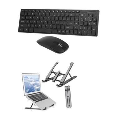 Imagem de Kit Teclado + Mouse E Suporte Para Notebook - BDNET