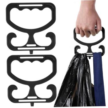 Imagem de 2 peças de bolsa de mercearia, suporte de sacola de supermercado leve e confortável para até 36 kg para compras, casa, armazém, escritório.