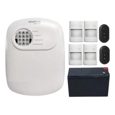Imagem de Kit Alarme Intelbras com 4 Sensores de Movimento PET e Controle por Ap