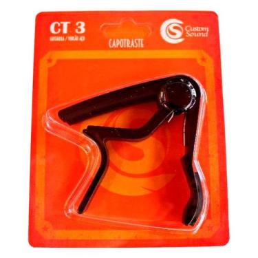 Imagem de Capotraste Braçadeira guitarra violão CT3 Preto Capo - CUSTOM SOUND