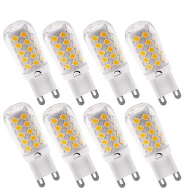 Imagem de Lâmpada LED KAKEMONO G9 regulável 4W 400Lm 2700K 120V, pacote com 8