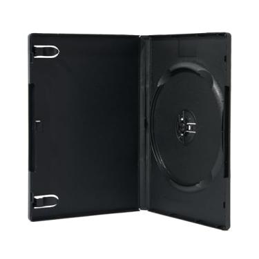 Imagem de Maxtek Pacote com 5 caixas de disco padrão de 14 mm para CD, DVD, Blu-Ray Disc com capa transparente externa